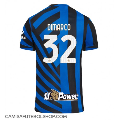 Camisa de time de futebol Inter Milan Federico Dimarco #32 Replicas 1º Equipamento 2024-25 Manga Curta